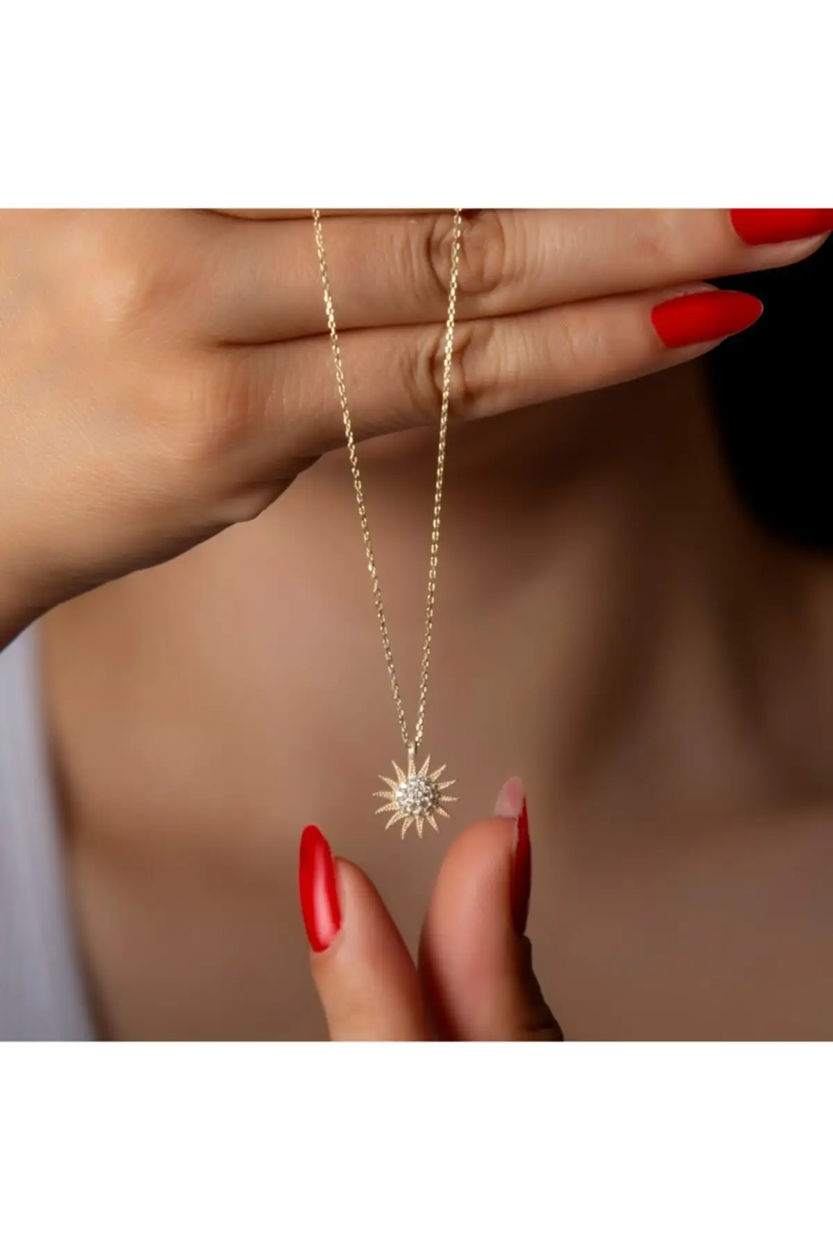 Sun Gold Plated Italian Model 925 Silver Necklaces for Women's Elegant Diamond Fashion Jewelry Pendants Wedding Birthday Gift