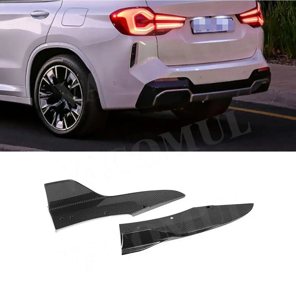 

VACOMUL Carbon Fiber Rear Bumper Splitters Mudguard Trims for BMW iX3 G08i 2022 FRP Side Skirt Apron Canard Protect Dry Carbon