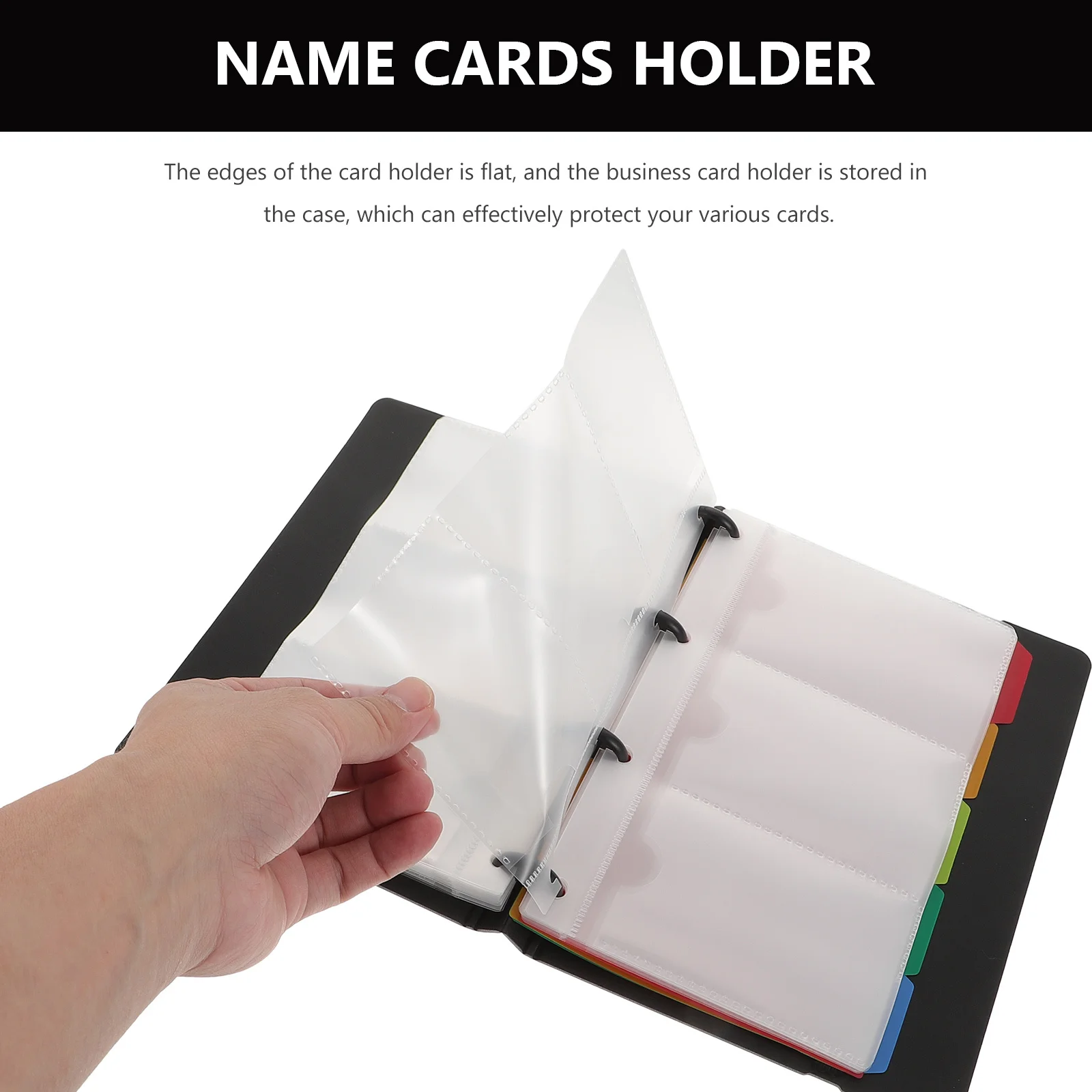 

1Pcs Fashion Business Cards Case Premium Name Cards Holder Functional Compact Design Office Supplies Portable Card Organizer