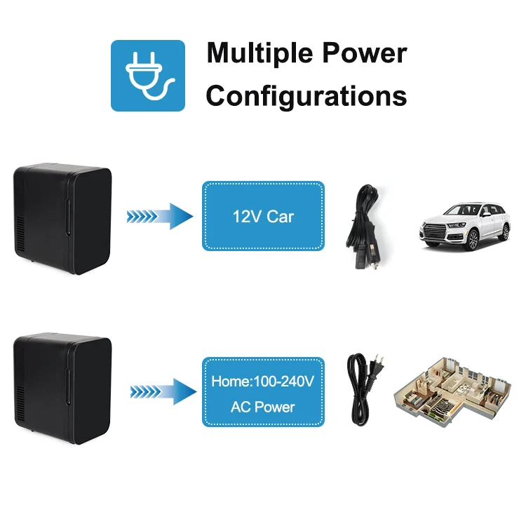 Mini Frigorifero Smart Library Personalizzabile da 6L con Porta in Vetro per Casa, Auto e Esterni