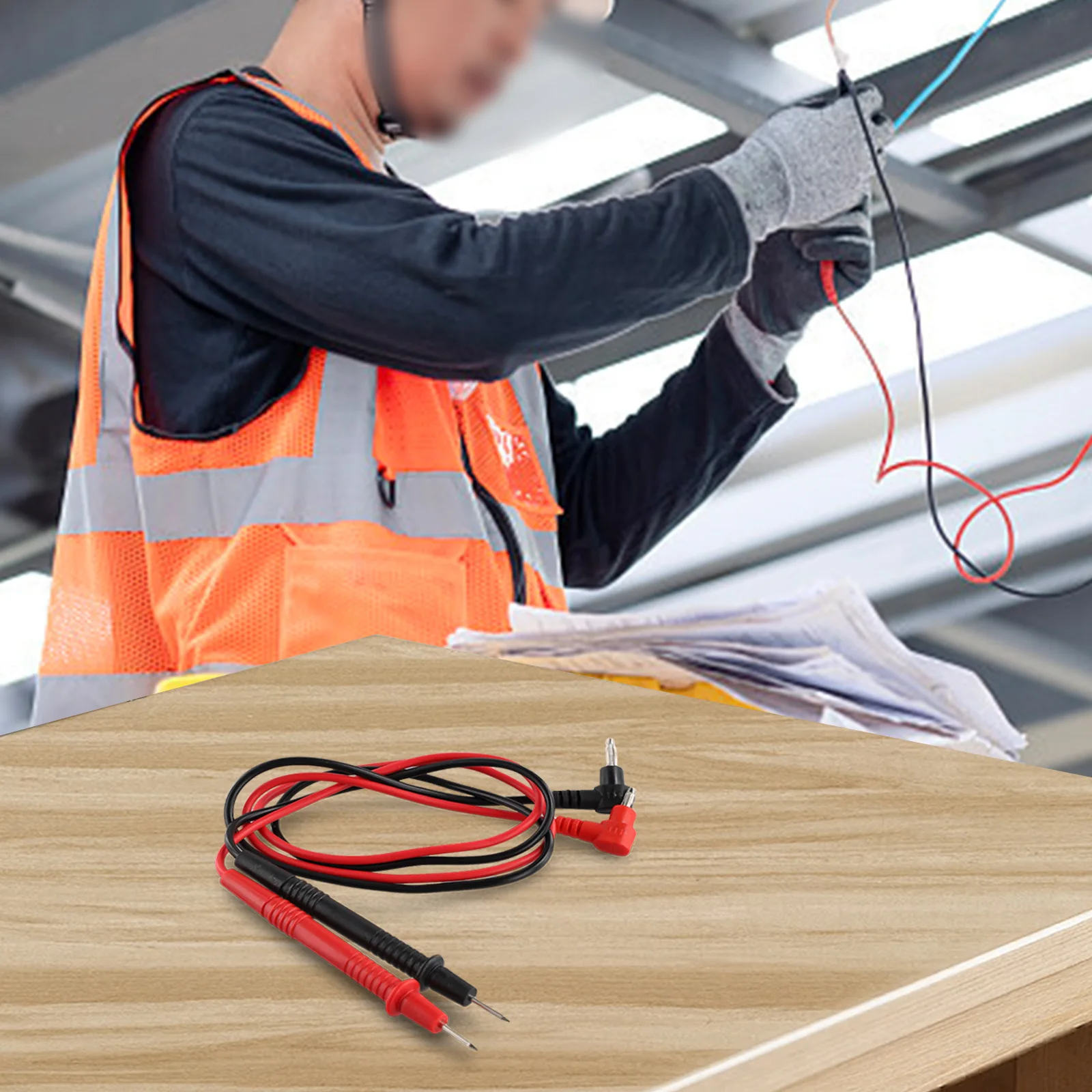 1Pcs Multimeter Test Leads 4mm Banana-Plug To Alligator-Clips/4mm Banana-Plug/Test Hook/ Probe Needle-tip Wire Cable Universally