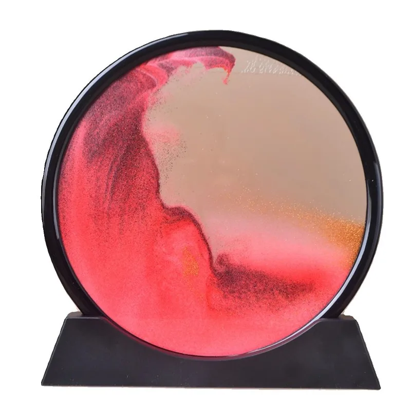 

Raw cinnabar purple gold sand quicksand painting hourglass ornament TV wine cabinet home decoration office opening gift