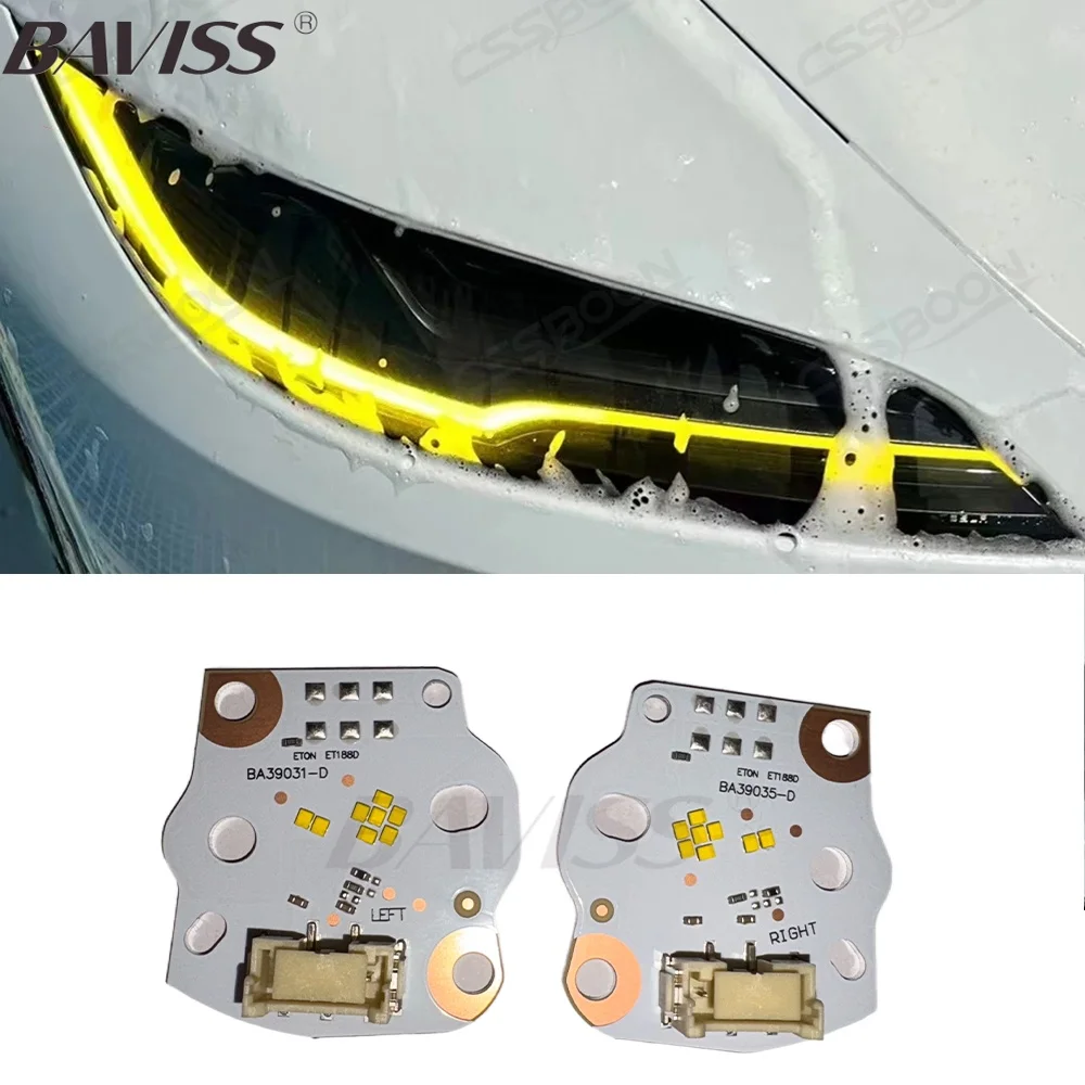 Upgrade DRL For Tesla Model 3 2023 2024 Daytime Running Light Yellow Red Blue Amber Ice Blue NON RGB Angel Eyes Daylight