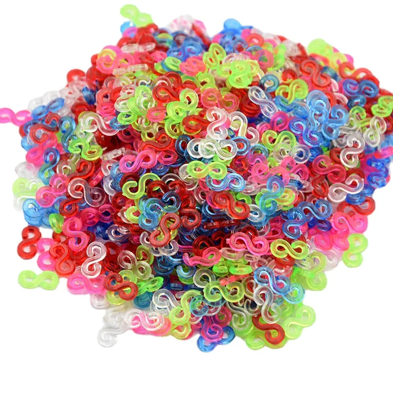 Transparent Loom Rubber Bands Kits S Clips for DIY Weaving Loom Bands Bracelet Charms Knitting Elastic Accessaries