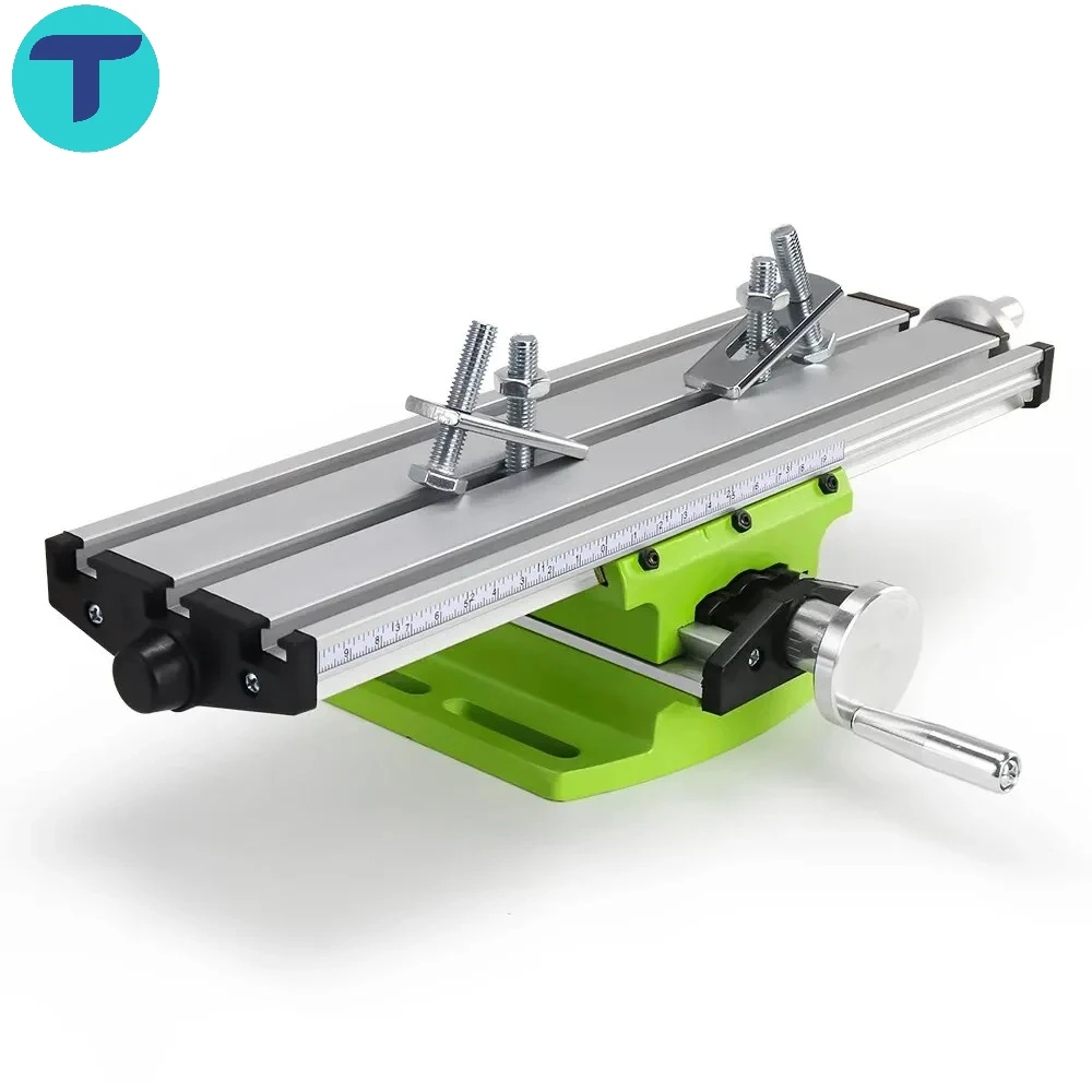 

T Mini Multifunction Worktable High Precision Bench Vise Fixture Drill Milling Machine X and Y-axis Adjustment Coordinate Table