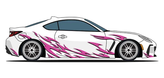 Flame Design Pattern Design Universal Suitable for Car Wrapping Car Sticker Side Graphic Lightning Stripe Sticker Decal