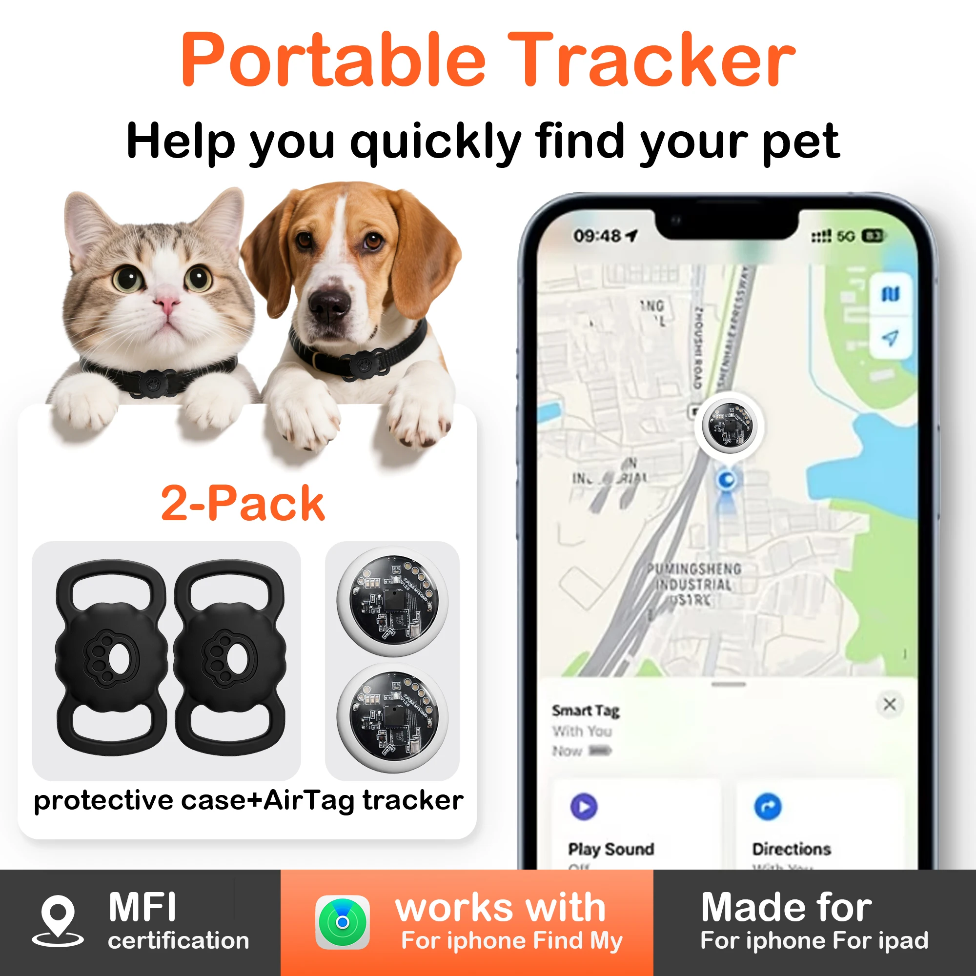 

1-2 pack pet anti-loss devices, elastic silicone, suitable for dogs and cats, pet safety accessories, pet tracking tags.