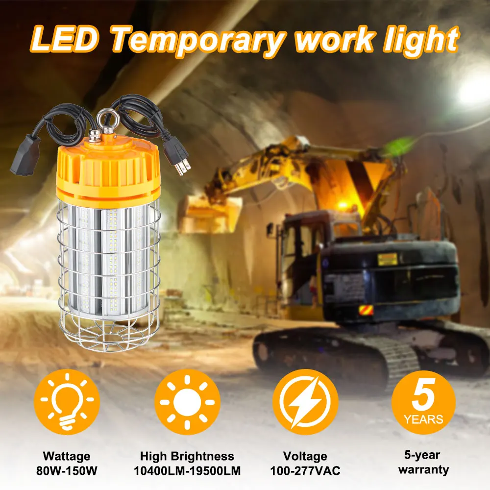 Outdoor Work 80W 100W 120W 150W Portable Work Light Temporary Construction Lights