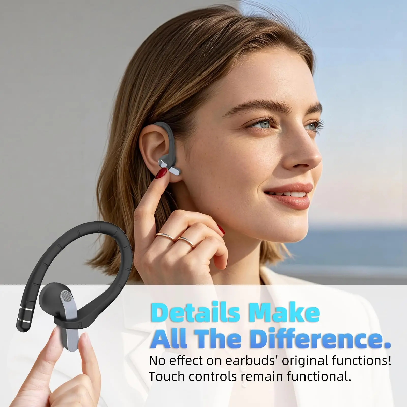Anti-Verlust Silikon-Ohrbügel für Samsung Galaxy Buds 4 Pro & Buds 4 Memory Titan-Legierung Ohrbügel Lanyard-Riemen Zubehör – Detail 2