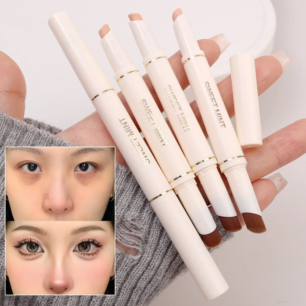 Concealer Pen Waterproof Brighten Skin Tone Contour Stick Lasting Cover Tear Ditch Dark Circles Foundation Cream Detail Makeup