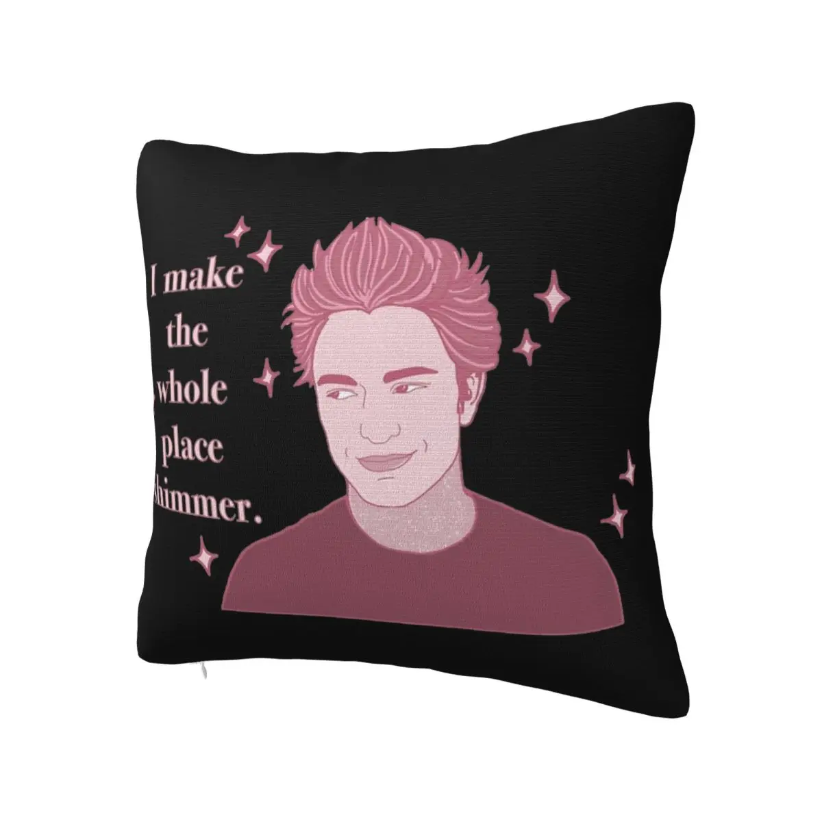 Sparkly Edward Pillowcase Printing Polyester Cushion Cover Decoration The Twilight Saga Throw Pillow Case Cover Home Square 18''