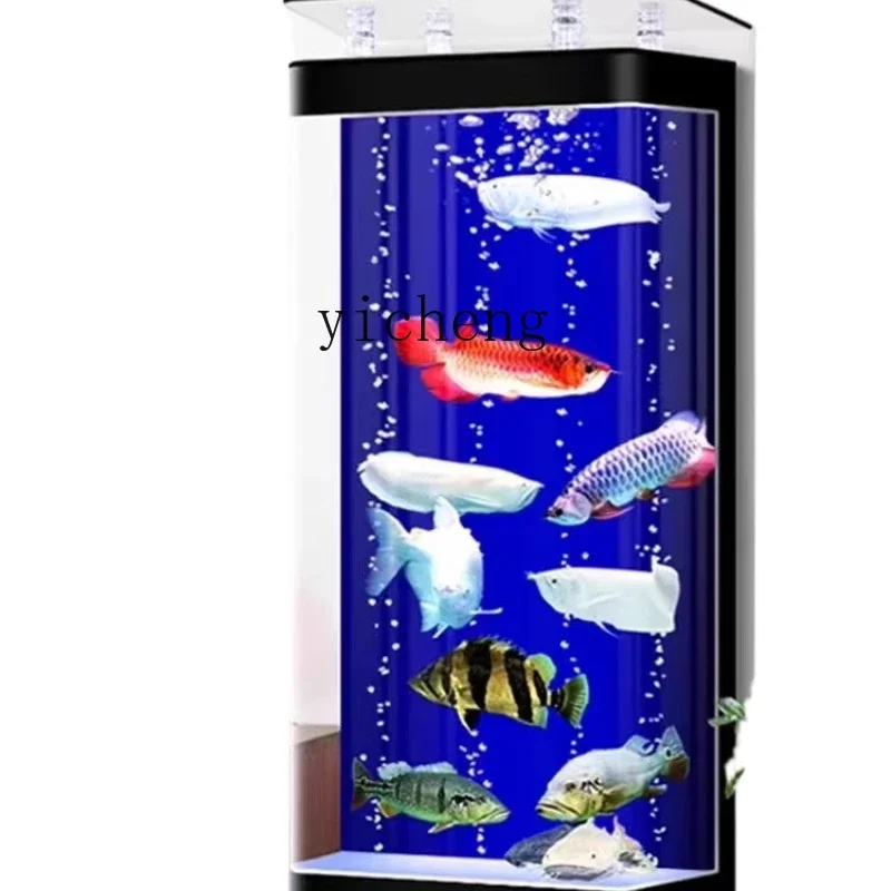 XL water-free household fish tank integrated molding glass medium-sized goldfish tank ecological aquarium