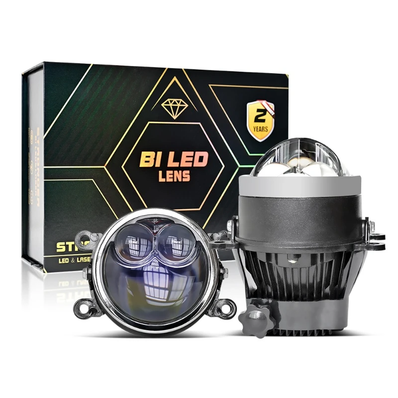 

3 Inch LED Lights Dual-Beam Fog Lamp Projector Laser Style Bi-LED Lens for Toyota Nissan Ford Honda Car Accessories