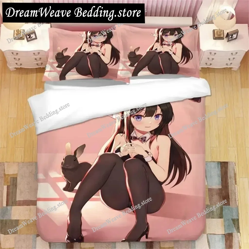

Sakurajima Mai Luxury Bedding Set Japan Anime Cartoon Duvet Cover Set Comforter Bedspread Twin Single Size Printed Home Textile