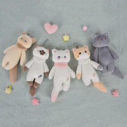 Lovely Siamese Cat Calico Kitten Black White Animal Cartoon Stuffed Doll Soft Plush Toy Small Pendant Birthday Gift present 1pc