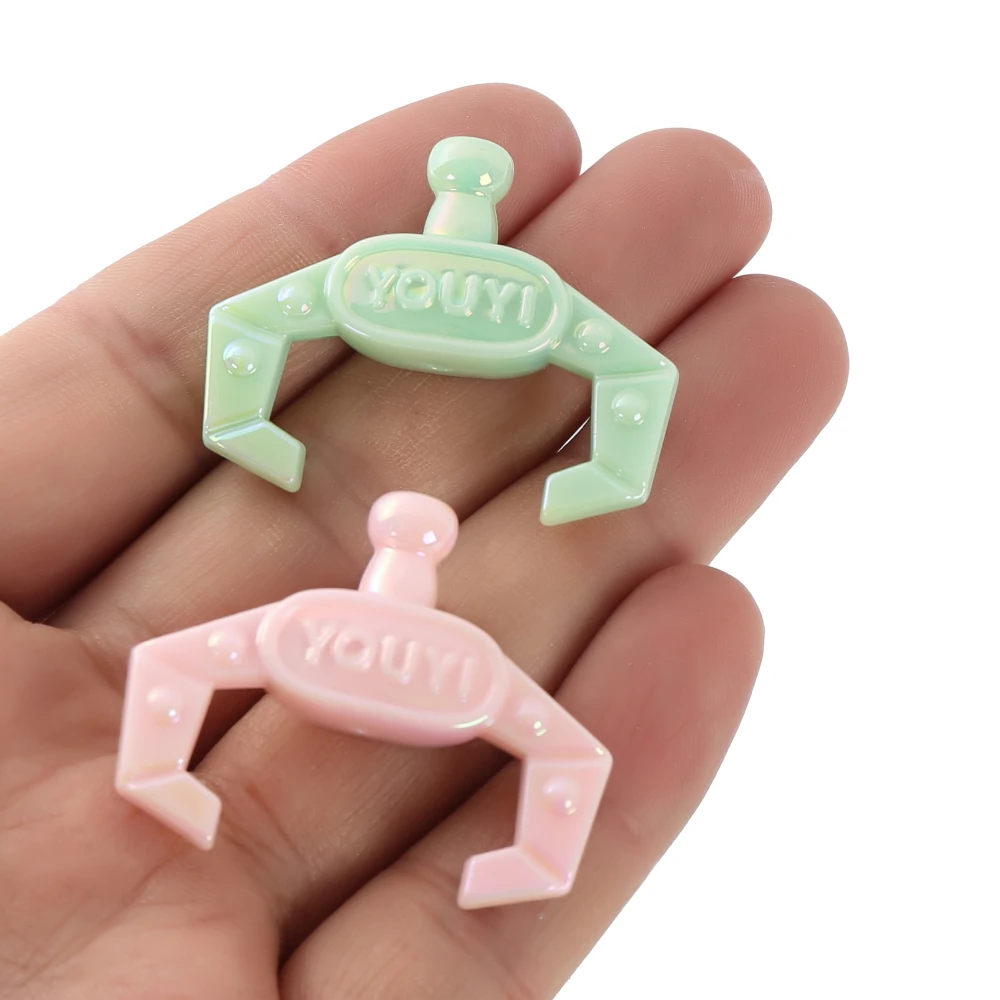 10Pcs/lot Cute Design Solid Color Letter Clip Style Acrylic Loose Spacer Beads for Jewelry Making Bracelet Beads Accessories
