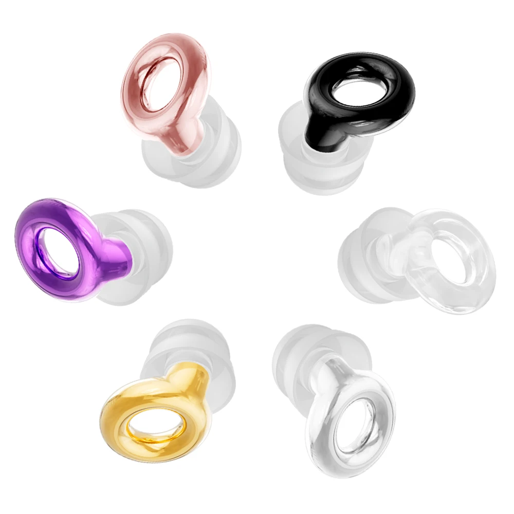 Office Focus Helper Double‑Layer Silicone Earplugs Double‑Layer Silicone Noise Reduction Ear Protection Reusable For Sleep Swimm