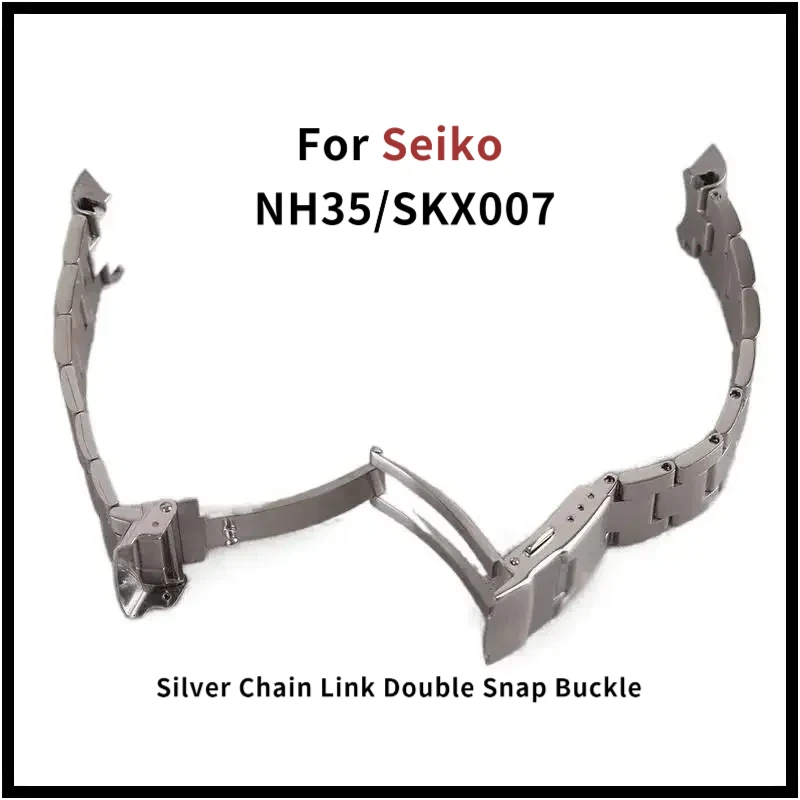 22mm-solid-316l-steel-curved-end-jubilee-oyster-strap-for-seiko-nh35-skx007-silver-chain-link-double-snap-buckle-waterproof