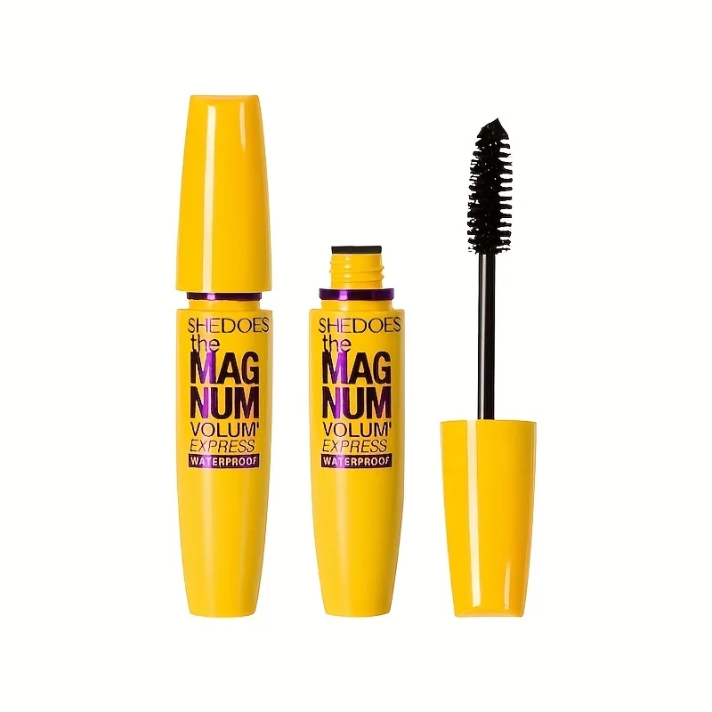 Mascara nero 4D ispessimento allungamento arricciatura mascara in fibra liquida impermeabile ciglia mascara trucco impermeabile a lunga durata