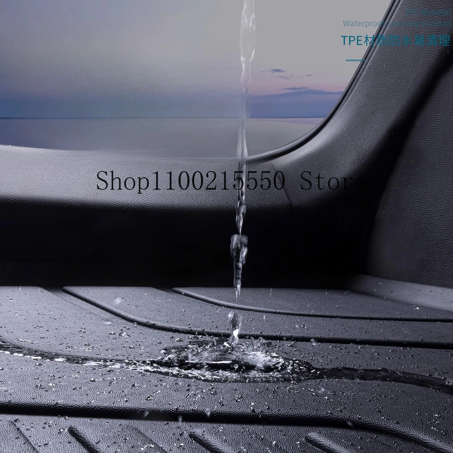 ل BYD tang L DMI/EV 2025 2026 TPE الحصير الخلفي الجذع مقاوم للماء المضادة للخدش البضائع بطانة صينية عدم الانزلاق الأمتعة وسادة واقية #4