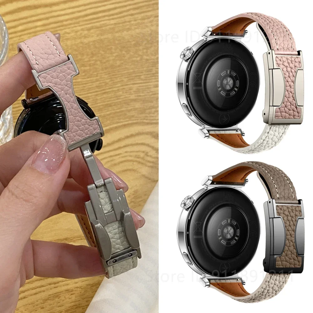 

Wrist Strap For Huawei Watch GT 5 GT 4 41mm 46mm Leather Magnetic Slim Strap Bracelet For Huawei Watch GT5 Pro 46 42mm Wristband