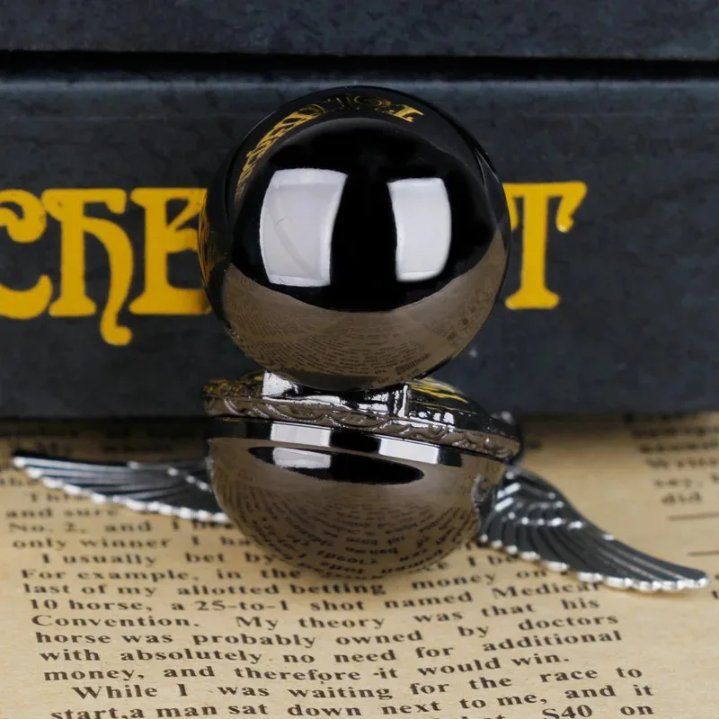 أسود ناعم كروية كوارتز ساعة الجيب أجنحة الأرقام العربية الهاتفي هدايا الطلاب للجنسين خمر قلادة على مدار الساعة الهدايا