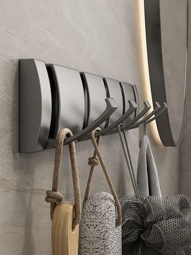 Imagen 2 del producto Ganchos de puerta plegables, colgador de toallas, Perchero de pared de uñas, soporte de ropa para abrigo, accesorios de cocina y baño