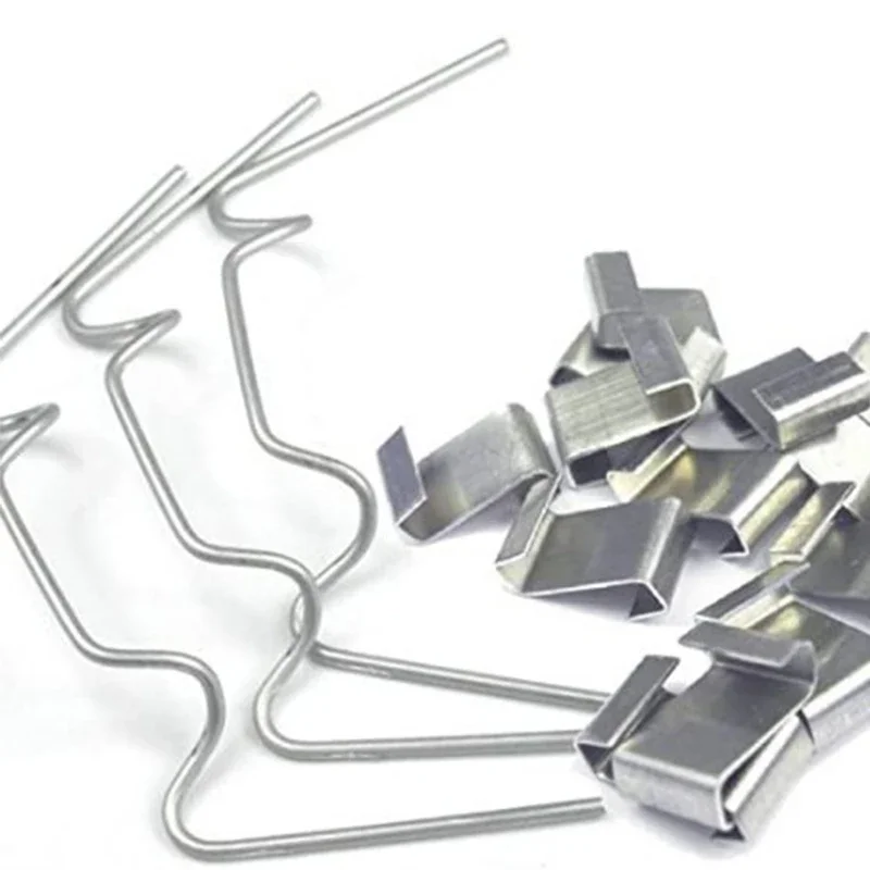 25pcs Greenhouse Glazing Clips Z-shaped Overlap Buckle W-shaped Wire Clamps Glass Pane Fixing Nails Fit Hollow Slabs Wallpapers