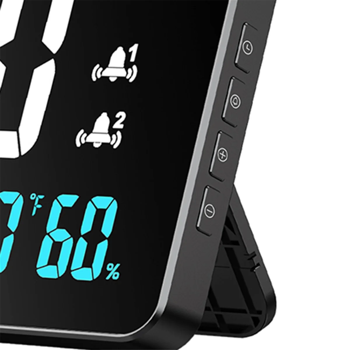 Digital Clock Alarm Clock WiFi Clock, Extra Large Letters, Temperature and Humidity, Calendar, Week, 4-Level Brightness