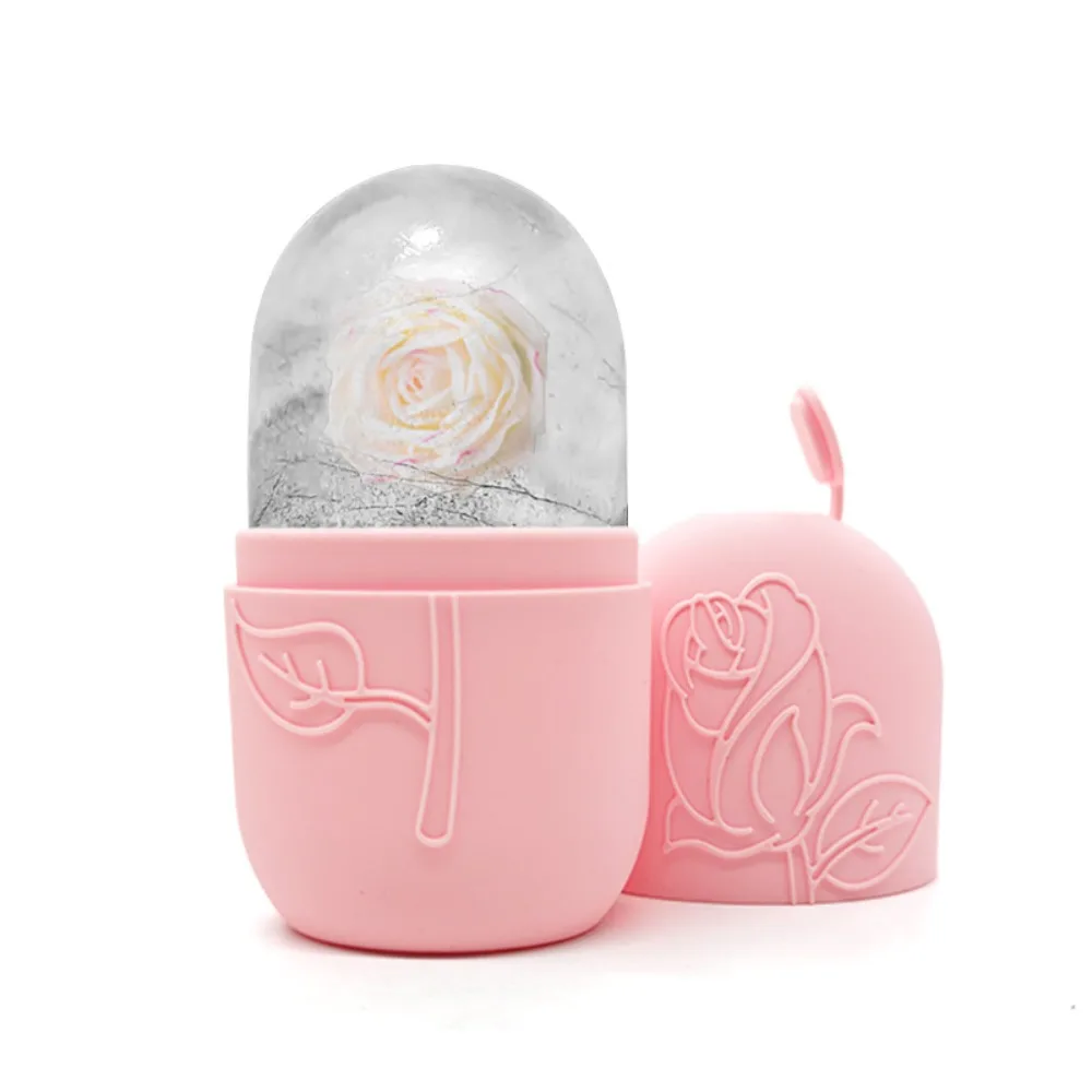 ลูกกลิ้งน้ำแข็งซิลิโคนรุ่นอัพเกรดสำหรับใบหน้า เครื่องมือดูแลผิวหน้าแบบใช้ซ้ำได้ เครื่องนวดหน้า ยกกระชับใบหน้า พิมพ์น้ำแข็งสำหรับดวงตาและลำคอ