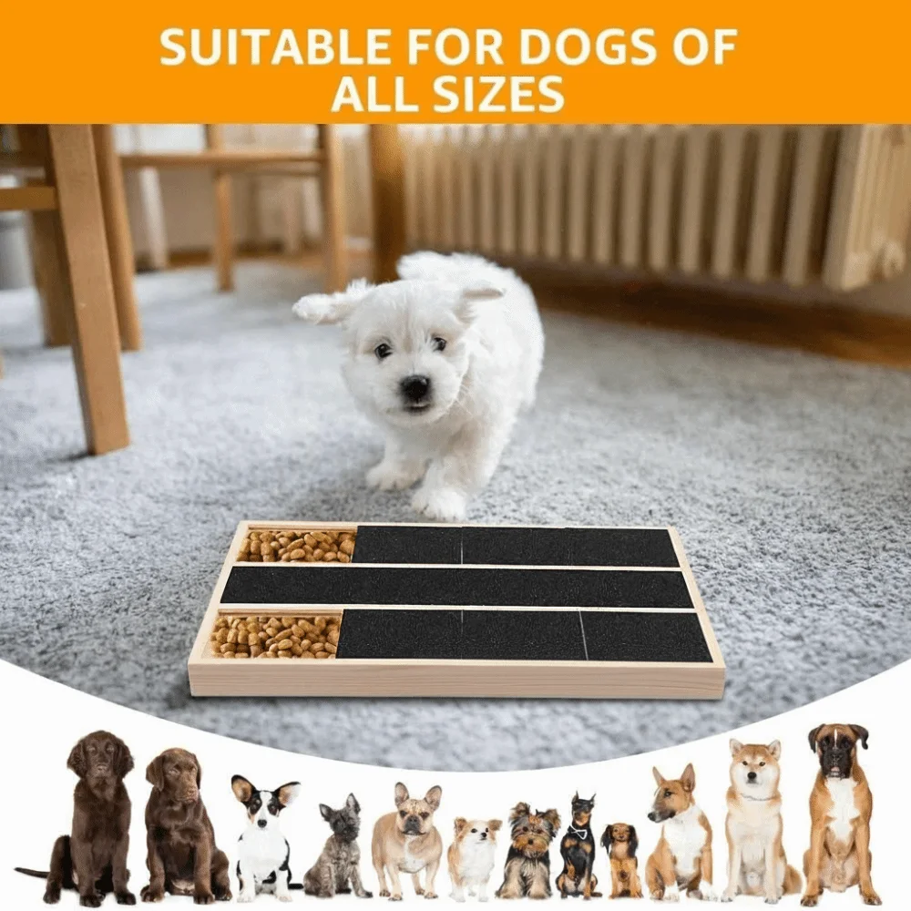 Pull-Out Dog Nail Scratch Board Multi-grid Wooden Pet Nail Grinder Scratcher Built-in Snack Box Dog Nail File Board