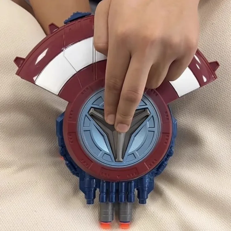 

27cm Cosplay Accessories Captain America Shield Soft Nerf Deformation Bullet Launcher Costume Fancy Party Anime Stage Show Props
