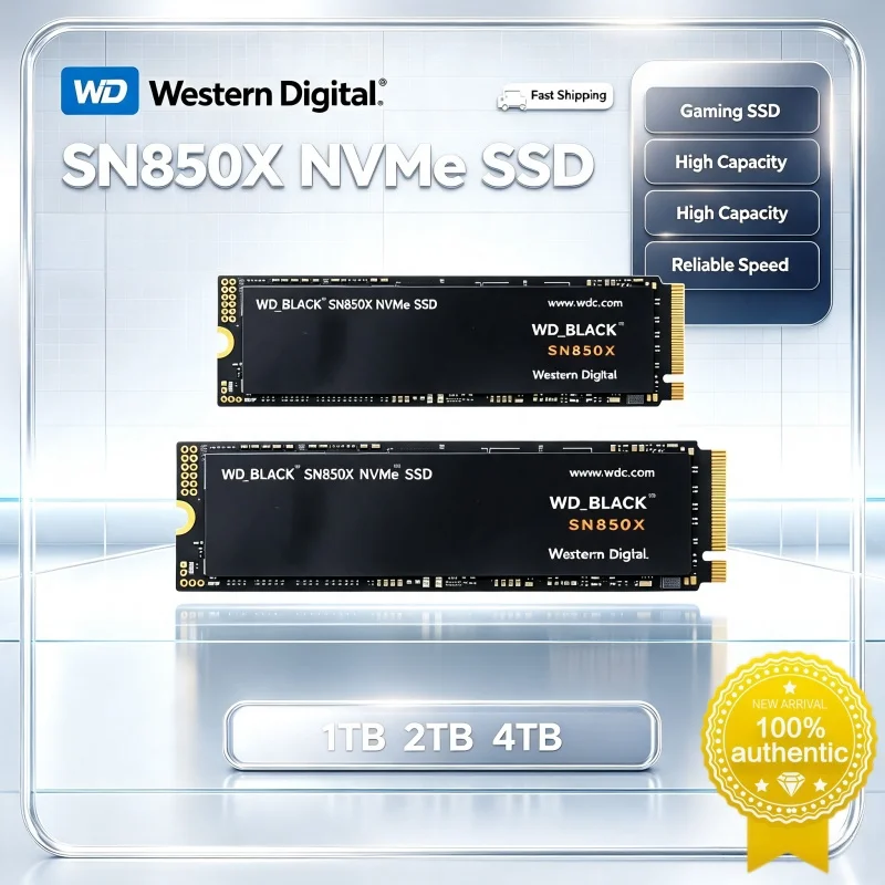 WD_BLACK SN850X 4TB NVMe PCIe Gen4 X4 M.2 SSD Internal Gaming Solid State Drive High Speed Storage For PC Laptop