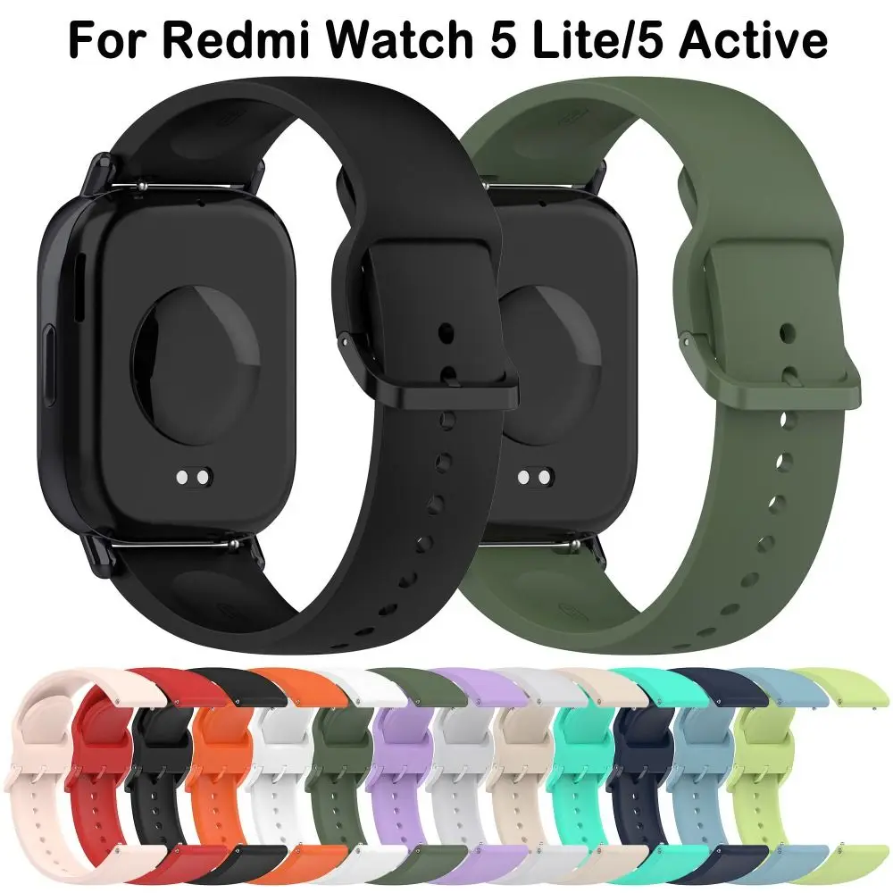 New Replacement Silicone Strap Adjustable Accessories Wristband Colorful Watchband for Redmi Watch 5 Lite/5 Active Smart Watch
