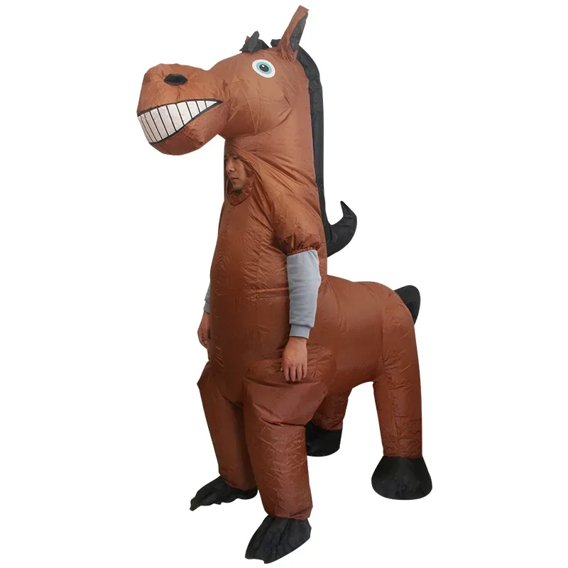 Horse Inflatable Costume Men Adult’s Funny Mascot Dress Up Suit Carnival Festival Animal Show Clothes Party Clothes Atmosphere