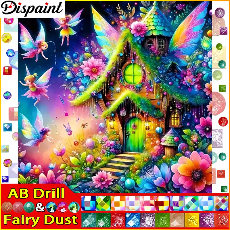 Dispaint Fairy Dust AB Diamond Painting Full Square/Round Drill 5D DIY