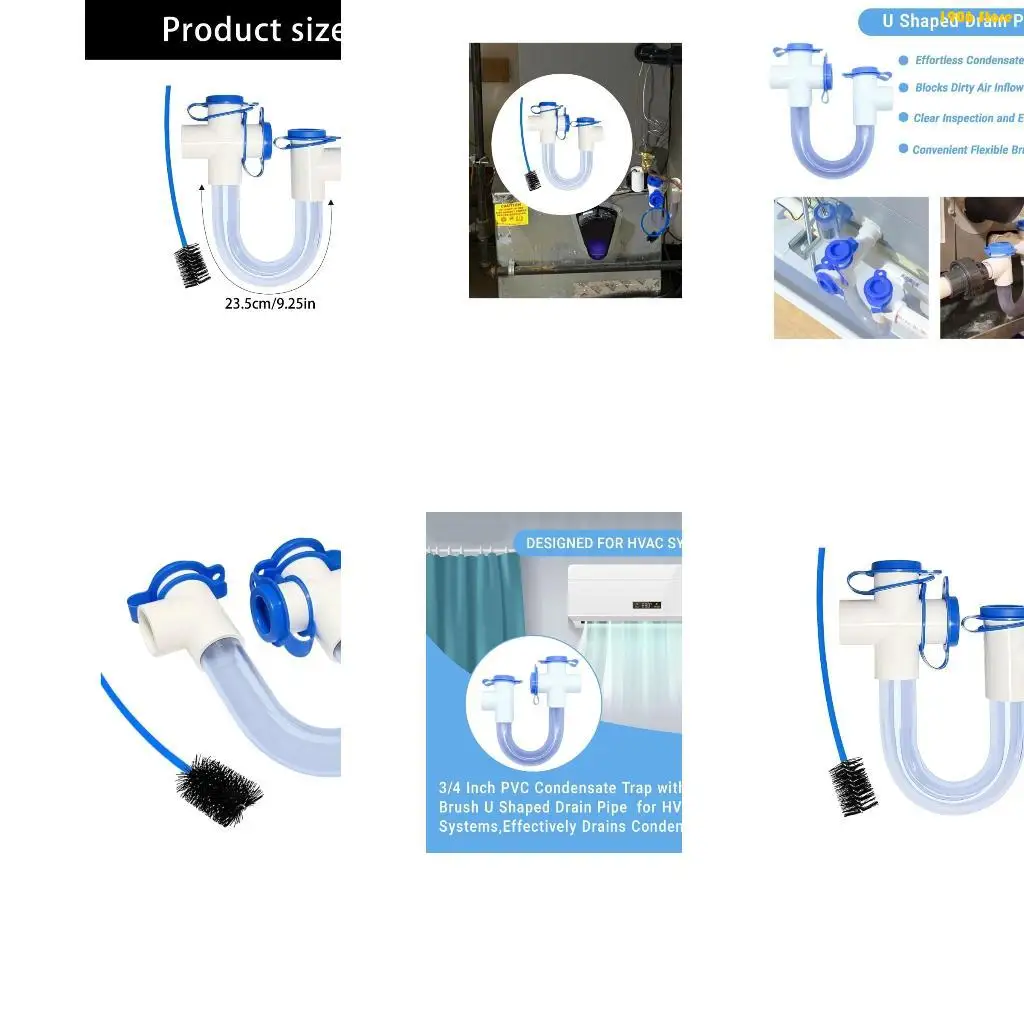 

U1JB 3/4-дюймовый U-образный сифон для слива конденсата из ПВХ с щеткой предотвращает обратный поток воды