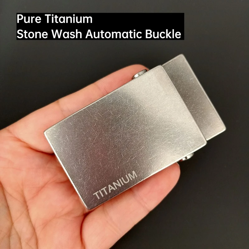 35/38mm Pure Titanium Belt Buckle Toothless Automatic Roller Buckle Head Rustproof Men's Business Casual Pants Waist Belt Buckle