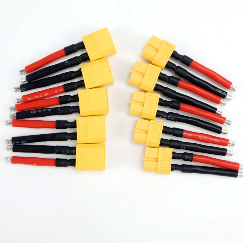 

10/20Pcs 5CM XT60 Plug Female and Male Connectors with 12AWG Silicon Wire for RC Lipo Battery Cable Drone