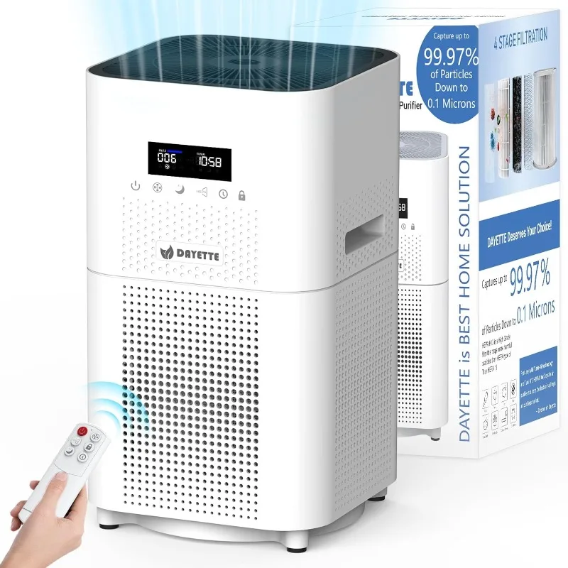 

3000 Sq Ft Air Purifiers for Home Large Room, H13 Ture Hepa Filter Air Cleaner for Allergies Pets Dander Mold Smoke Dust