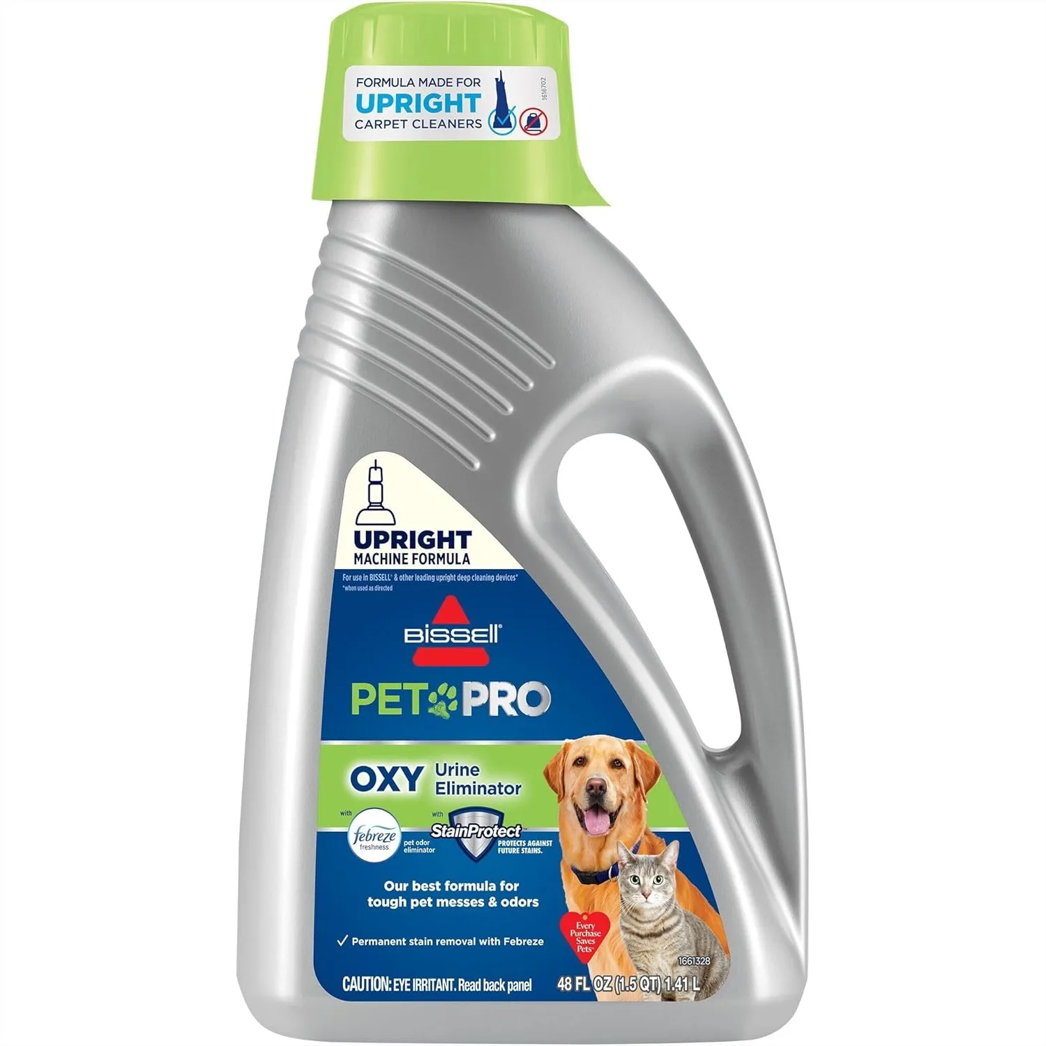 

Pet Carpet Cleaner Solution for Deep Clean Machine, Oxy Stain Remover for Urine & Odor, 48oz