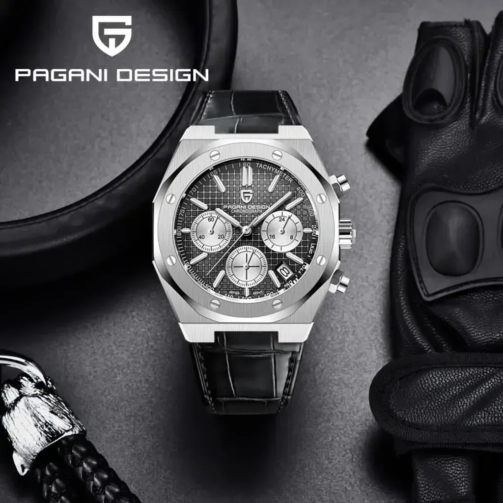 Pagani Design 2025 nouvelle montre à quartz pour hommes à la mode Vk63 40Mm lumineux C3 saphir acier inoxydable étanche 20Bar Reloj Homb