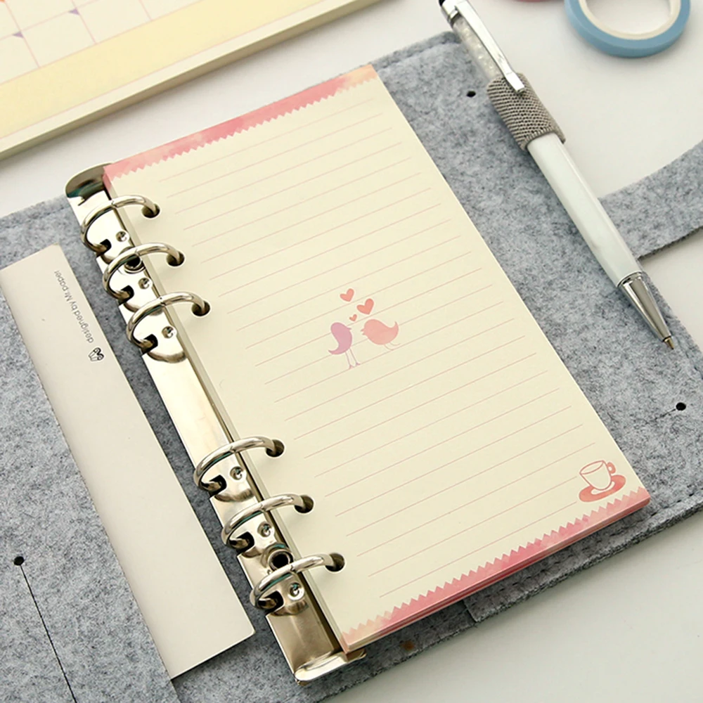 45 Sheets A5 A6 A7 Printed Colorful Spiral Planner Paper Cute Daily Weekly Monthly To Do Dots Blank