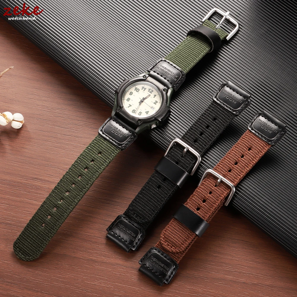 Nova pulseira de relógio de náilon 19mm para casio FT-500WC pulseira de relógio de quartzo de lona masculina tendência-ajuste estilo pulseira relogio para homens