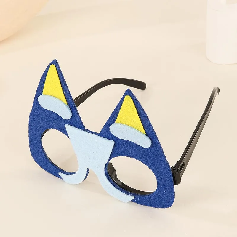 Blue Dog Party Masks Blueyed Bingoes Family Eyewear Glasses Cartoon Dog Children Glasses Toy Kid Birthday Gifts Cosplay Supplies