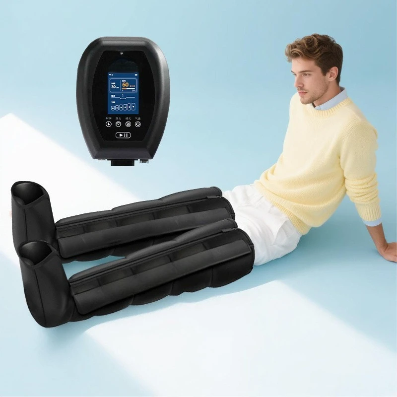 2026 New 6‑Chamber Full Wrap Air Compression Leg Massager For Thigh Calf Foot Circulation Relax Portable Therapy Massage Tool