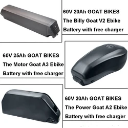 60V 20Ah 25Ah E-Bike Lithium-ion Battery for Goat Bikes The Billy Power Goat V2 The Motor Goat V3 Electric Bike Bicycle
