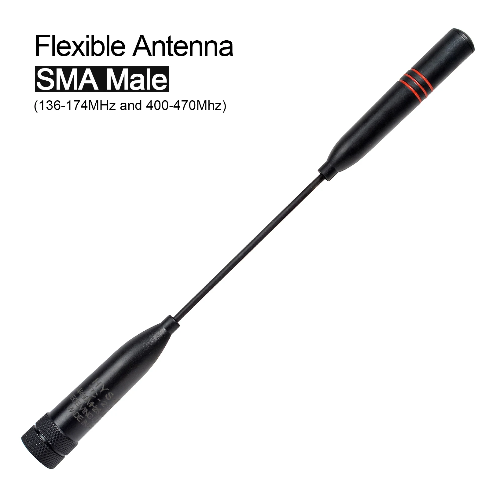 هوائي لاسلكي، ثنائي النطاق 150/430 ميجا هرتز SMA ذكر هوائي سوط ناعم لراديو YAESU VX-1R VX-2R VX-3R Baofeng BF-UV3R اتجاهين