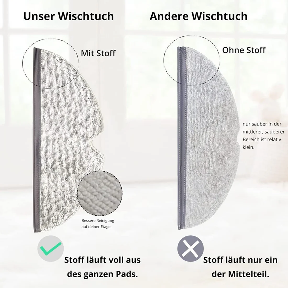 حزمة A11R مكونة من 4 فرش بديلة قابلة للغسل للمكنسة الكهربائية Xiaomi Roborock Q7 MAX / Q7 MAX+ Roborock #2