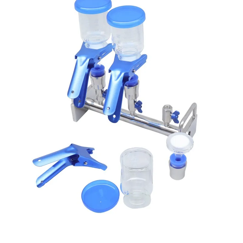 

Lab 3-branch Autoclaved Manifolds Vacuum Filtration W/ Glass Funnel 300ml GlassThree-unit Solvent Filtration Device